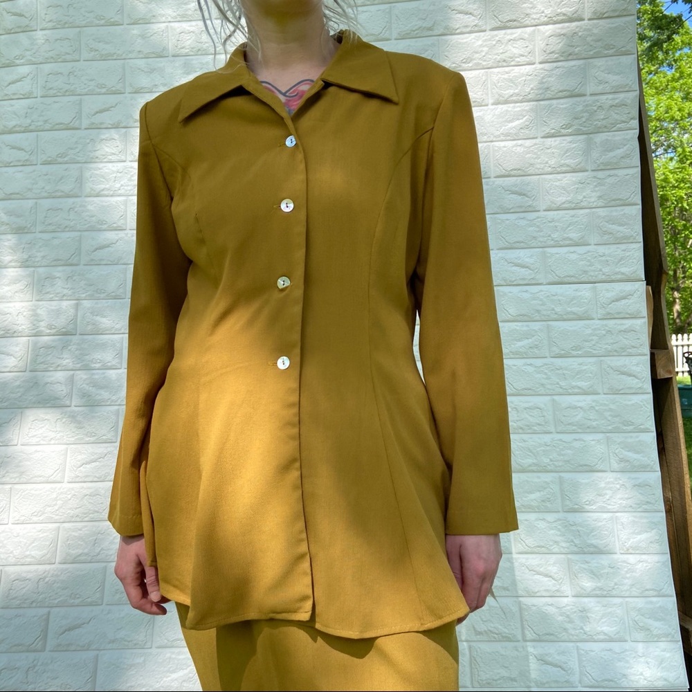 Vintage Austini 90s Skirt Suit Blazer Peplum set 12 14